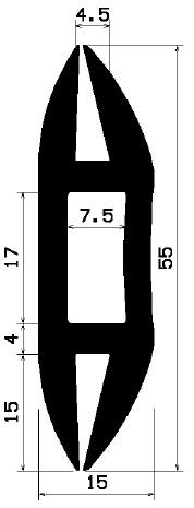 H 1383 - EPDM profiles - H-profiles