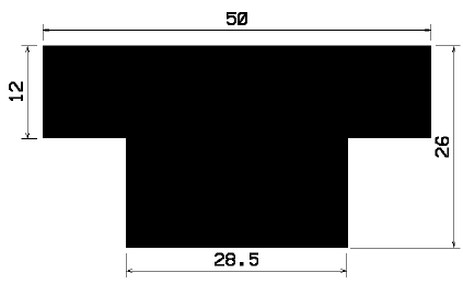 T 1389 - Silikon Profile - Abdeckung und T-Profile