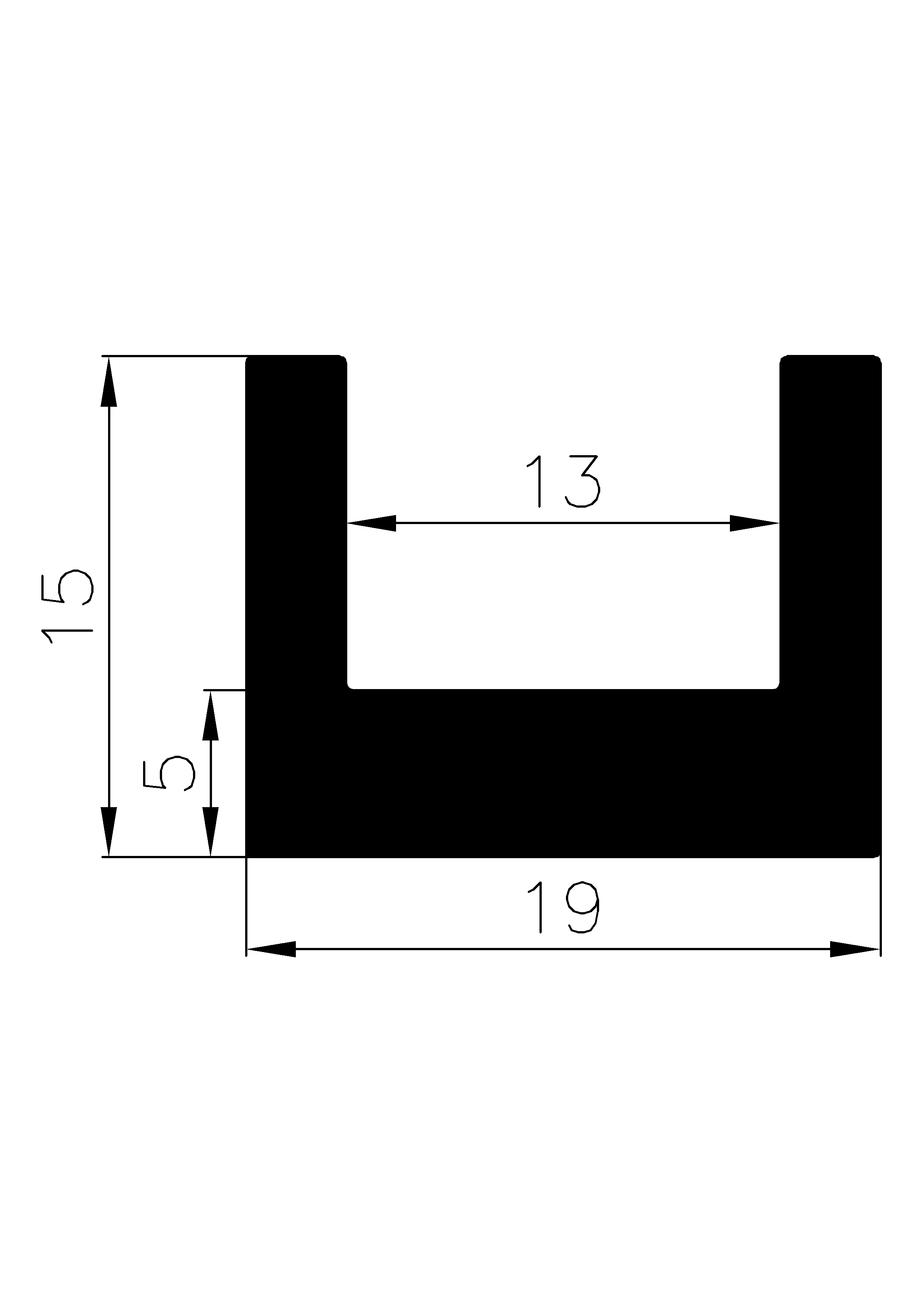 18820365KG - rubber profiles - U shape profiles