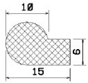 MZS 25450 - Schaumgummiprofile bzw. Moosgummiprofile - Fahnenprofile bzw. P-Profile