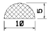 MZS 25229 - EPDM-Schaumgummi-Profile - Halbrundprofile / D-Profile