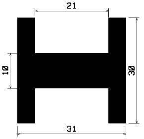 H 0797 - EPDM-Kautschukprofile - H-Profile