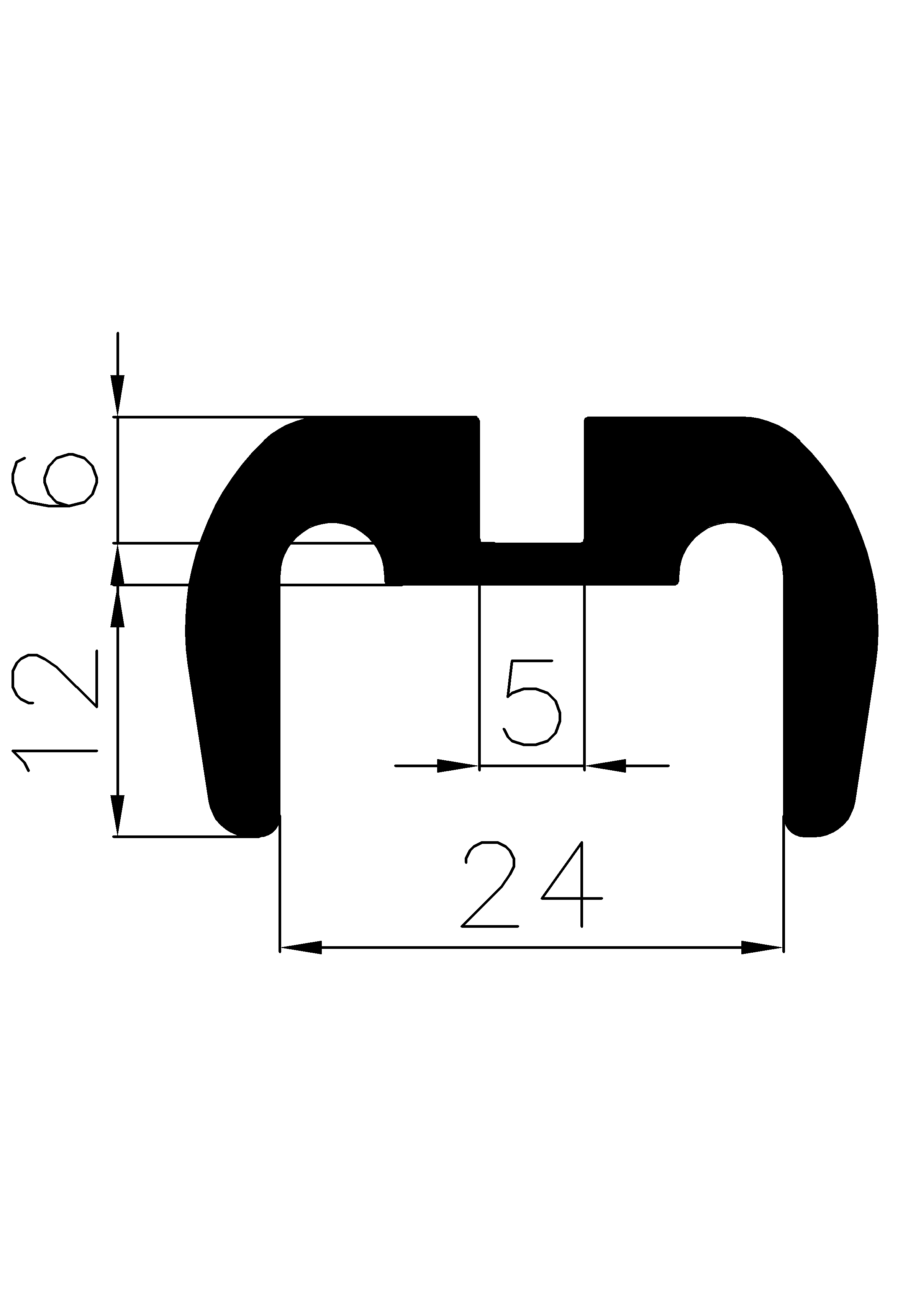 2690370KG - EPDM-Gummi -Profile - U-Profile