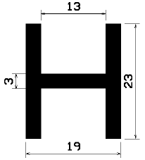 H 0535 - EPDM-Kautschukprofile - H-Profile