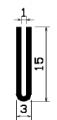 - TU1- 0843 1B= 500 m - rubber profiles - U shape profiles - TU1- 0843 1B= 500 m - rubber profiles - U shape profiles