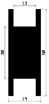 H 0536 - EPDM profiles - H-profiles