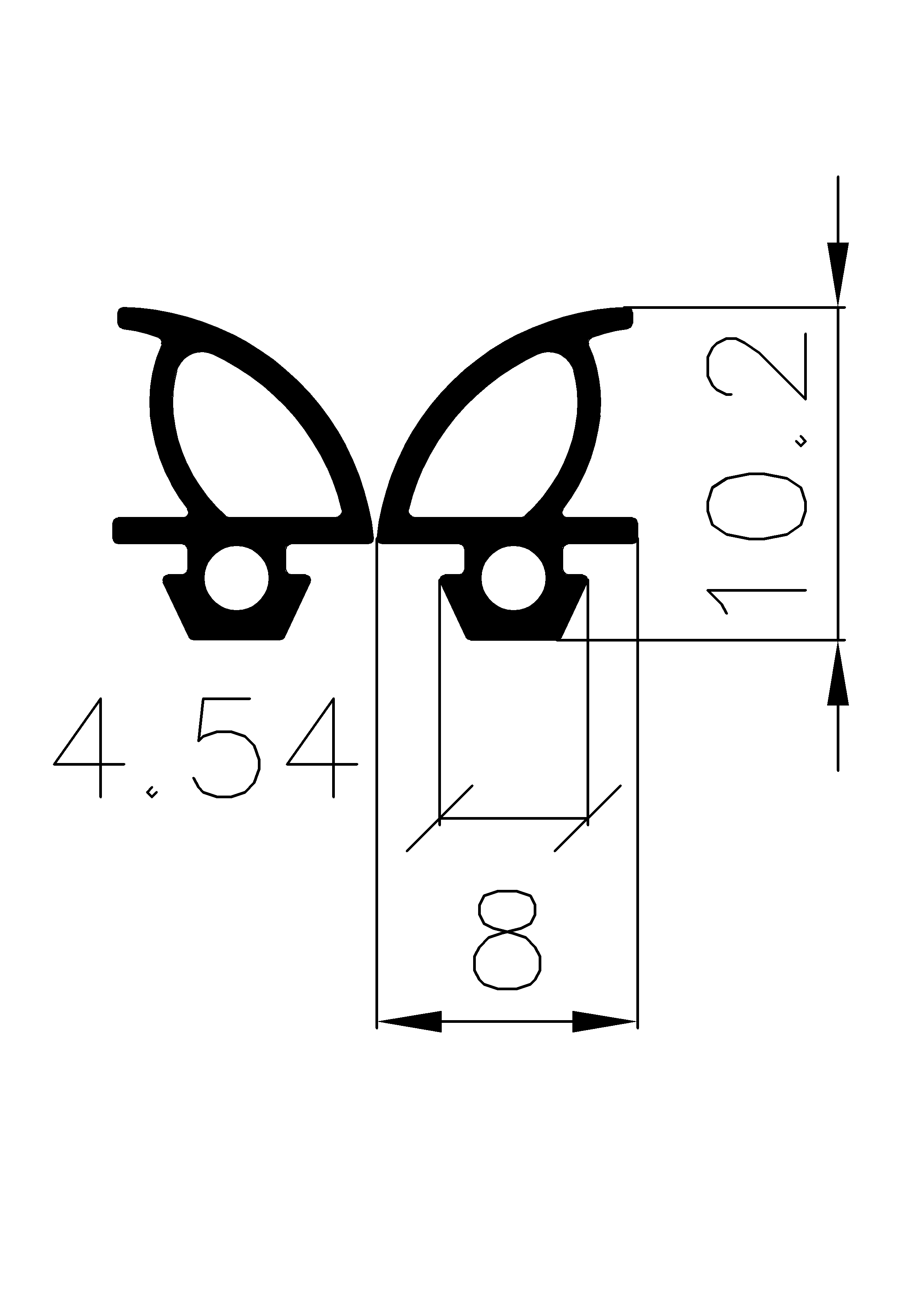 2920365KG - Gummiprofile - Türscheiben- Fensterdichtungsprofile