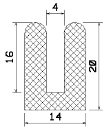 MZS 25230 - sponge profiles - U shape profiles