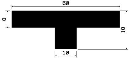 T 0864 - rubber profiles - Cover and T-profiles