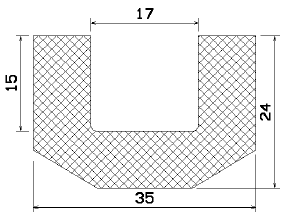 MZS 25238 - sponge profiles - U shape profiles