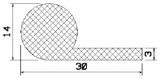 MZS 25241 - sponge profiles - Flag or 'P' profiles