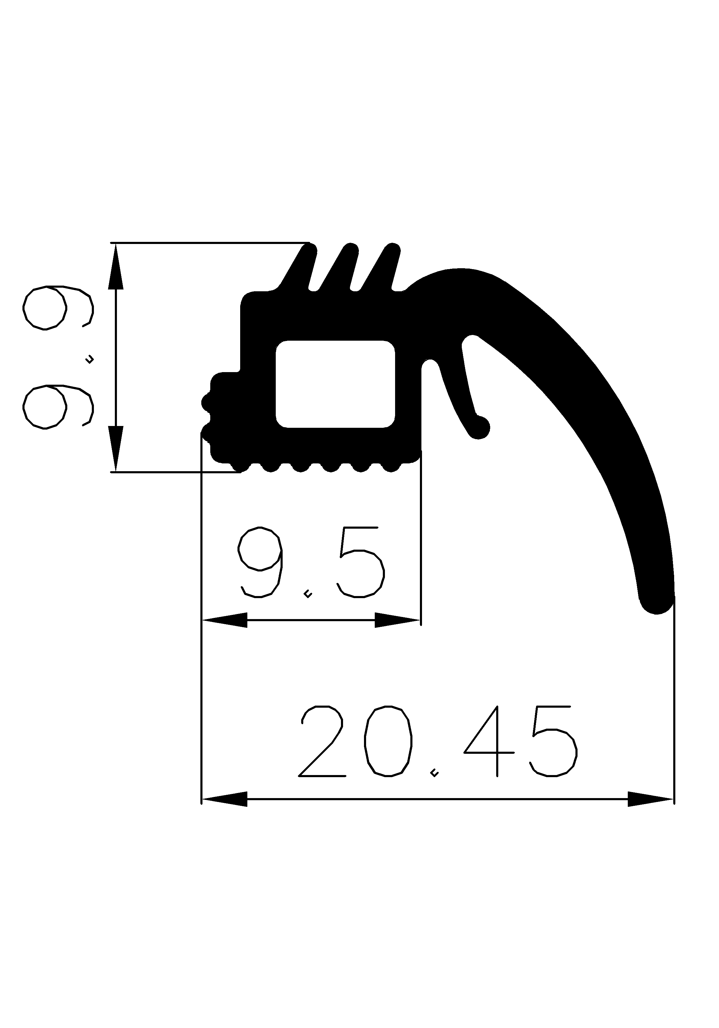 3020140KG - silicone rubber profiles - Door-frame profiles