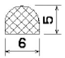 MZS 25253 - EPDM sponge profiles - Semi-circle, D-profiles