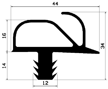 RT 0891 - EPDM-Kautschukprofile - Rolltor- und Fingerschutzprofile