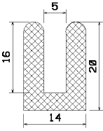 MZS 25262 - Schaumgummiprofile bzw. Moosgummiprofile - U-Profile