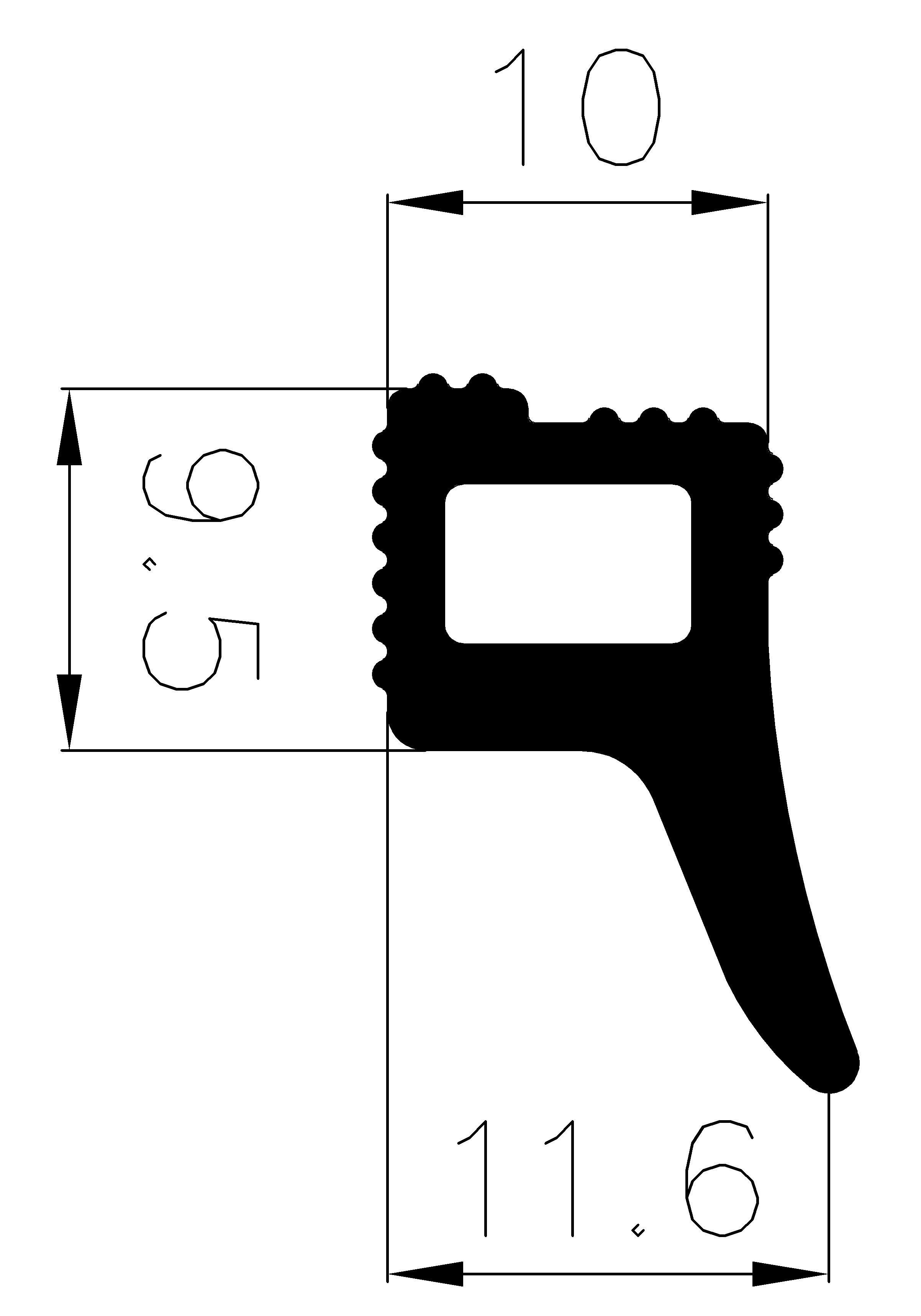 3110140KG - Silikongummi-Profile - Türscheiben- Fensterdichtungsprofile