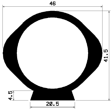 RT 0949 - EPDM gumiprofilok - Gördülő ajtó - ujjvédő profilok