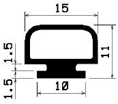 RT 0951 - EPDM rubber profiles - Sliding door – finger-guard profiles