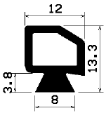 RT 0952 - EPDM rubber profiles - Sliding door – finger-guard profiles