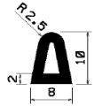 HR 0962 - EPDM-Gummiprofile - Halbrundprofile / D-Profile