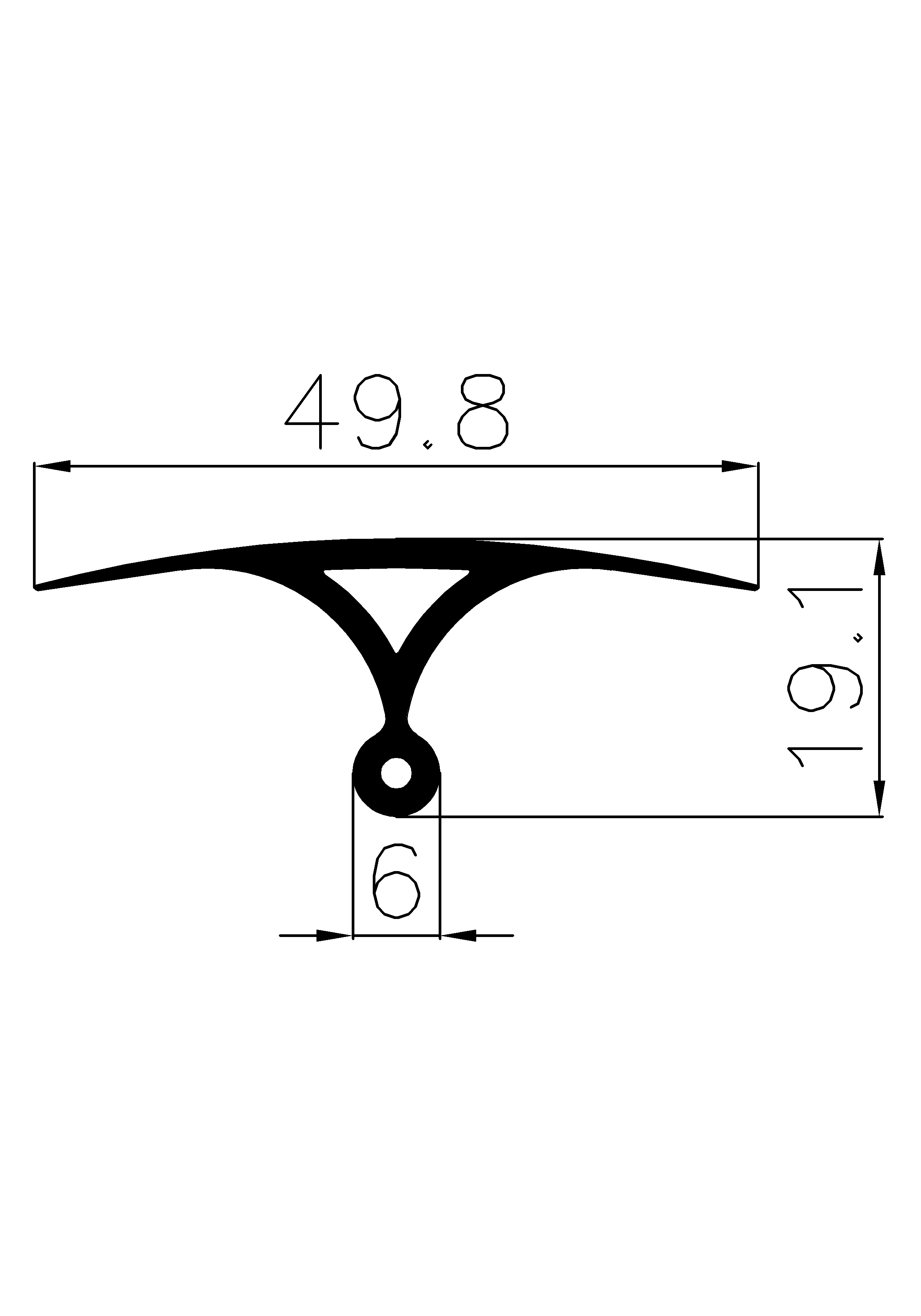 3380370KG - EPDM Gummi-Profile - Abdeckung und T-Profile