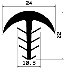 FA 1437 - EPDM Gummi-Profile - Abdeckung und T-Profile