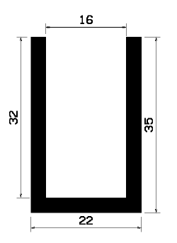 TU1- 1065 - EPDM-Gummi -Profile - U-Profile