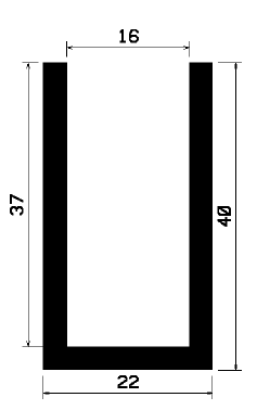 TU1- 1068 - EPDM-Gummi -Profile - U-Profile