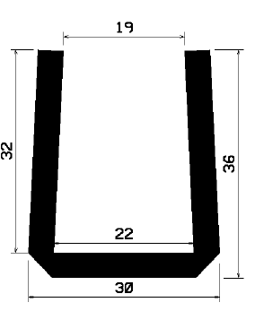 TU1- 1070 - EPDM-Gummi -Profile - U-Profile