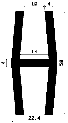 H 1069 - EPDM-Kautschukprofile - H-Profile