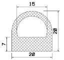 MZS 25309 - EPDM gumiprofilok - Félkör alakú, D-profilok