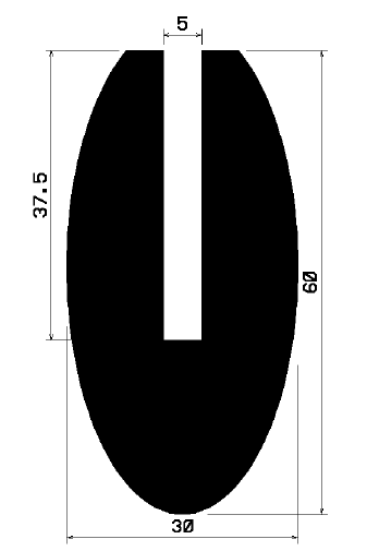 TU1- 1083 - Silikon Profile - U-Profile