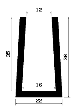 TU1- 1089 - rubber profiles - U shape profiles