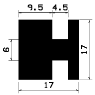 H 1095 - EPDM profiles - H-profiles H 1095 - EPDM profiles - H-profiles