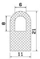 MZS 25328 - EPDM-Schaumgummi-Profile - Halbrundprofile / D-Profile