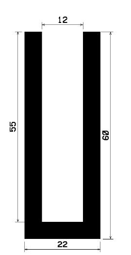 TU1- 1117 - EPDM-Gummi -Profile - U-Profile