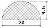 MZS 25341 - EPDM-Gummiprofile - Halbrundprofile / D-Profile