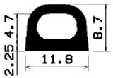 HR 1312 - EPDM-Gummiprofile - Halbrundprofile / D-Profile