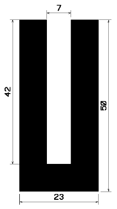 TU1- 1164 - silicone profiles - U shape profiles