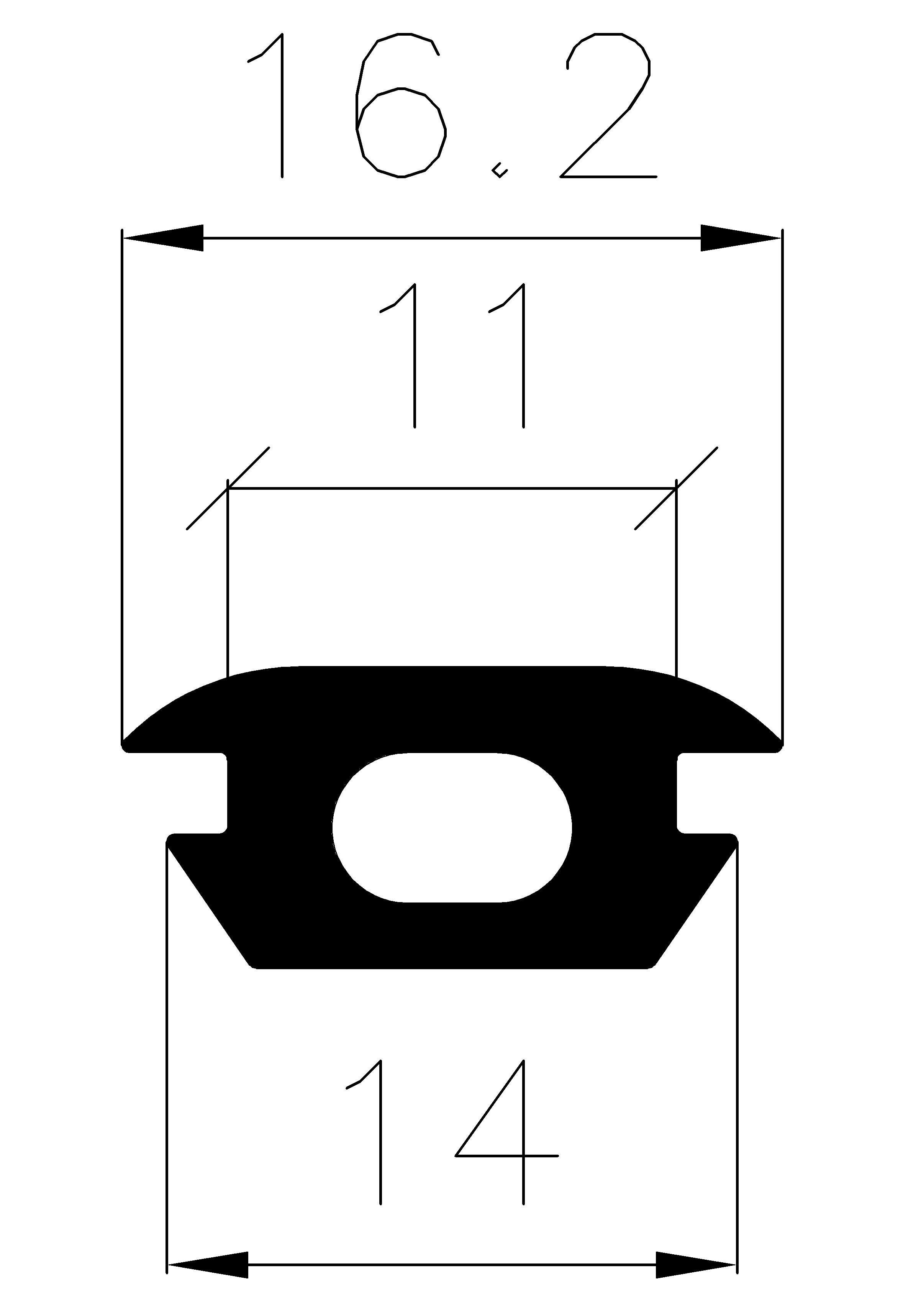 3850370KG - rubber profiles - Cover and T-profiles