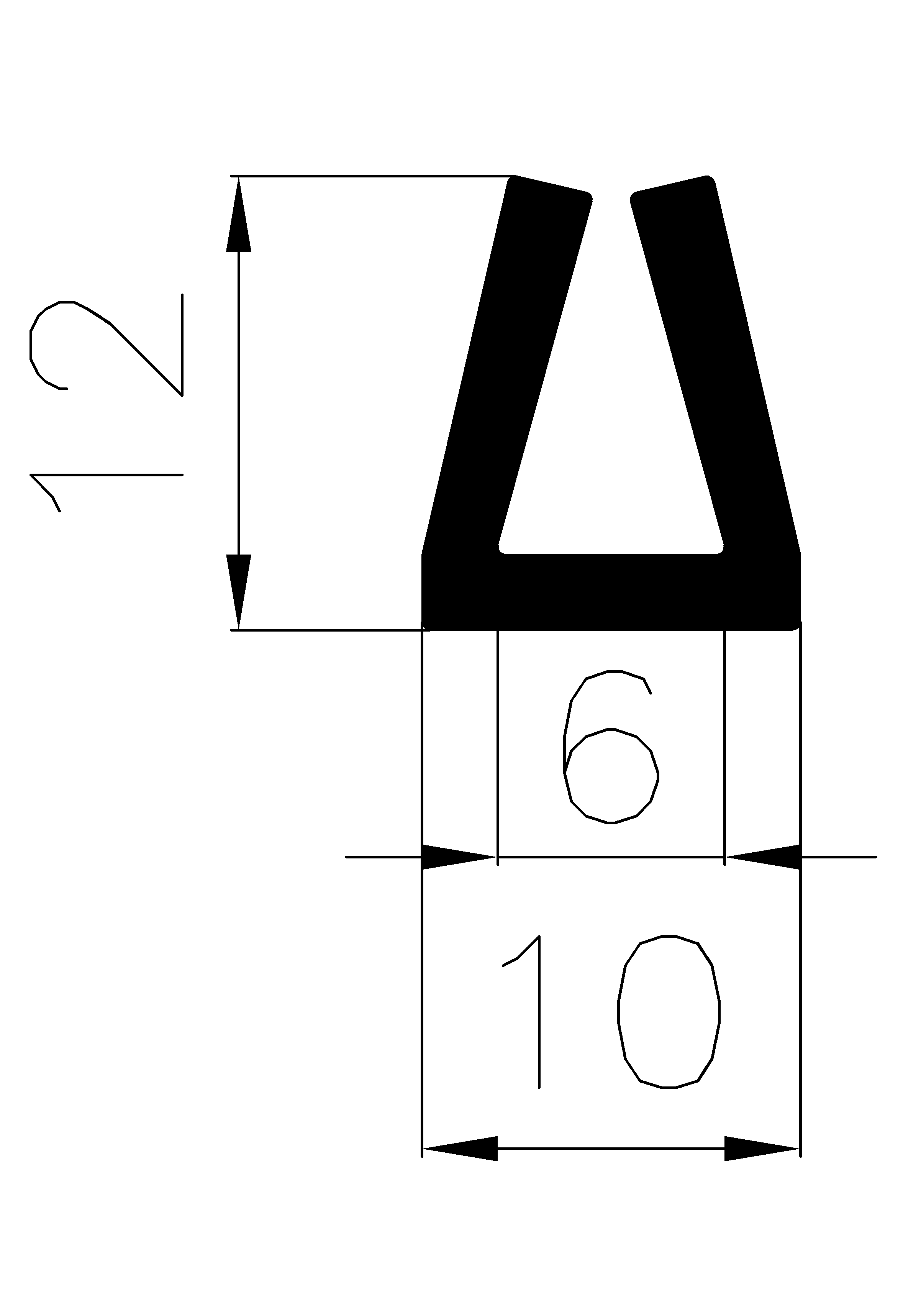 3890370KG - EPDM-Gummi -Profile - U-Profile