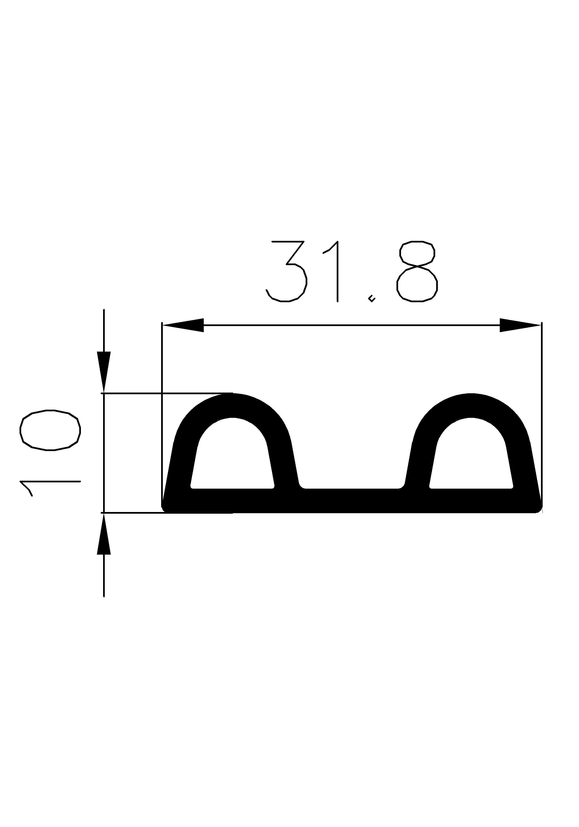 4040403KG - EPDM-Schaumgummi-Profile - Halbrundprofile / D-Profile