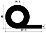 FN 1237 - EPDM-Gummi-Profile - Fahnenprofile bzw. P-Profile