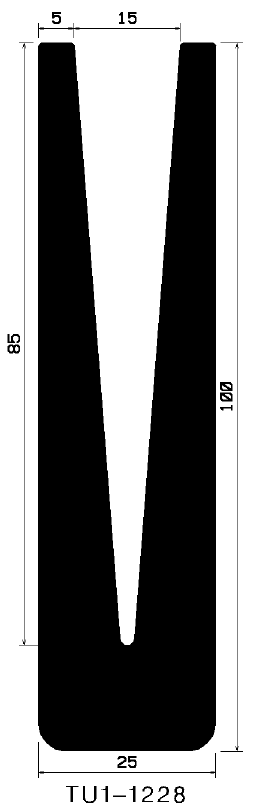 TU1- 1228 - EPDM-Gummi -Profile - U-Profile