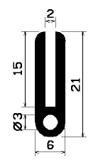 TU1- 0529 - silicone profiles - U shape profiles