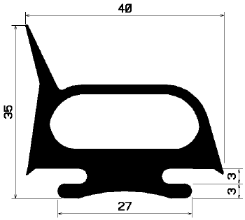 RT 1274 - EPDM-Kautschukprofile - Rolltor- und Fingerschutzprofile