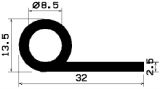 FN 1301 - silicone  profiles - Flag or 'P' profiles