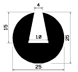 TU1- 1286 - EPDM-Gummi -Profile - U-Profile