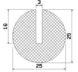 MZS 25465 - sponge profiles - U shape profiles