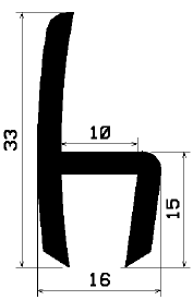 H 1412 - EPDM profiles - H-profiles